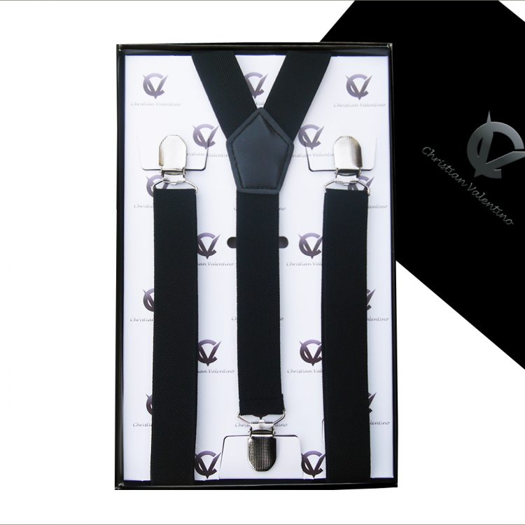 Black Y2.5cm Men's Braces Suspenders