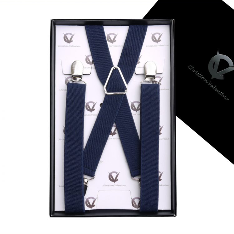 Midnight Blue X2.5cm Boy's Braces Suspenders