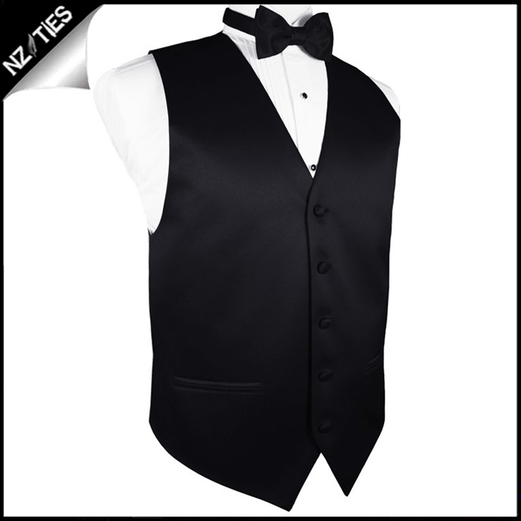Boy's Black Waistcoat Vest 26" / 67cm 4XS 2