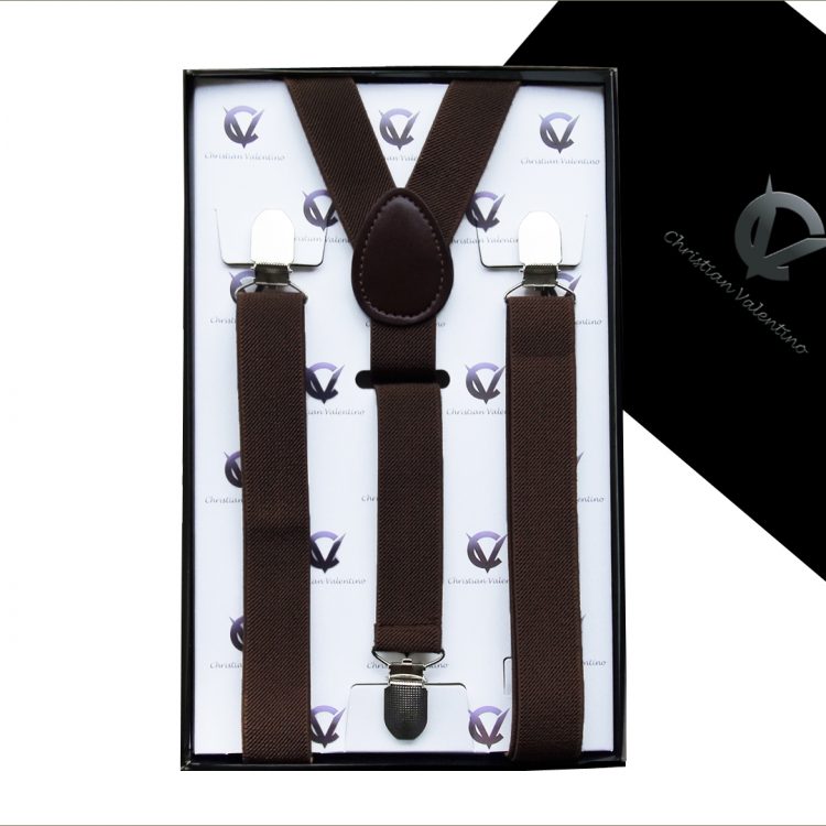 Dark Brown Y2.5cm Men's Braces Suspenders