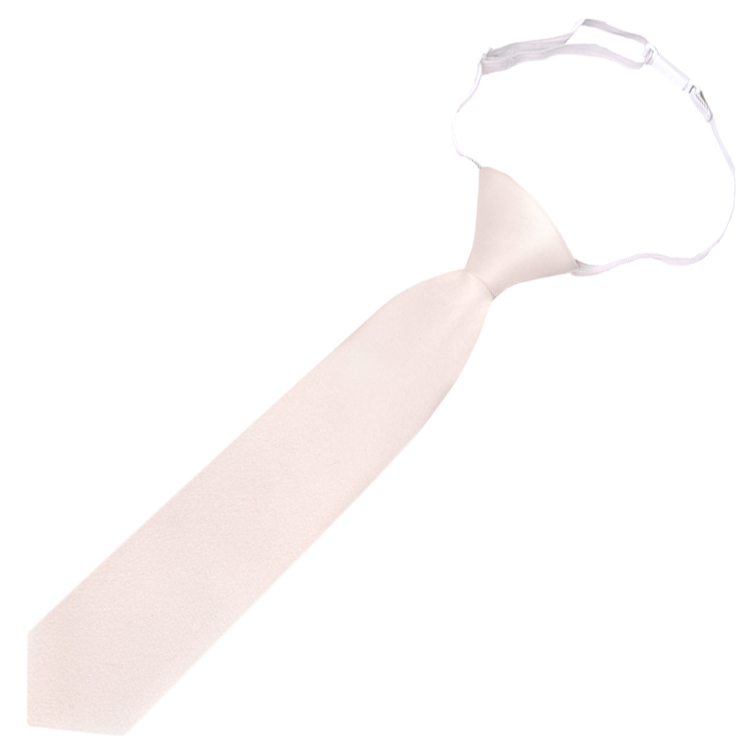 Nude / Pale Pink Boys Elasticated Necktie