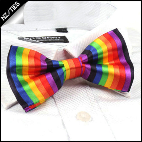 Mens Rainbow (2) Multi-Coloured Bow Tie