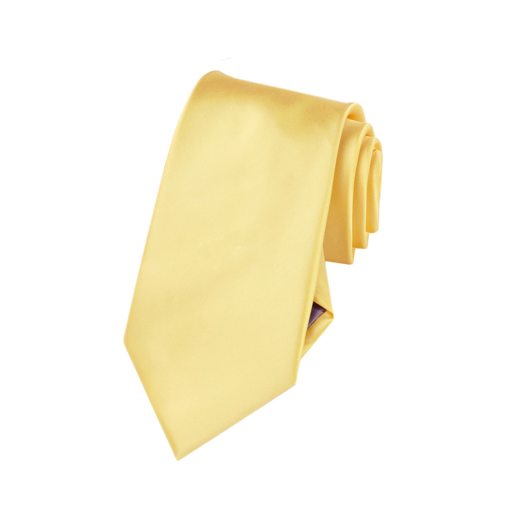 Boys Light Gold Yellow Tie | Texture Ties