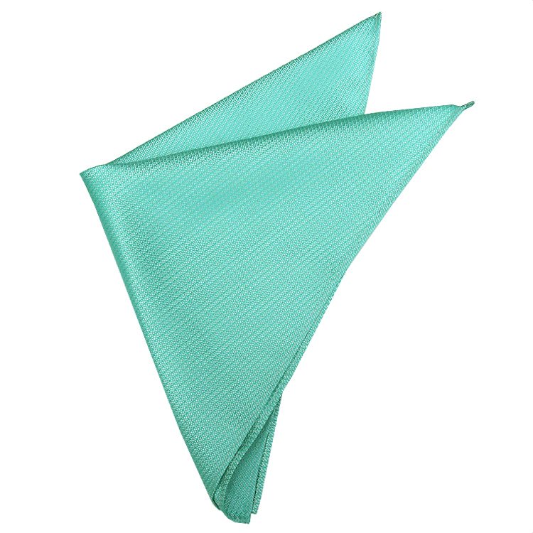 Mint Green Woven Texture Pocket Square