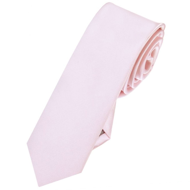 Mens Baby Pink Skinny Tie