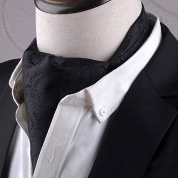 Black Paisley Ascot Cravat