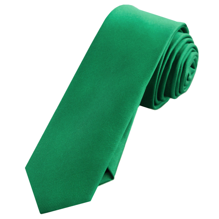 Mens Emerald Green Skinny Tie