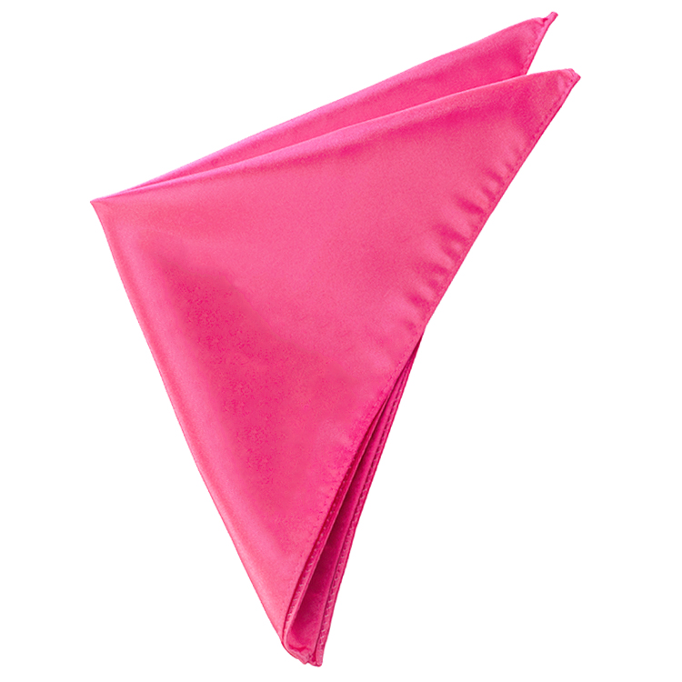 Mens Hot Pink Pocket Square Handkerchief