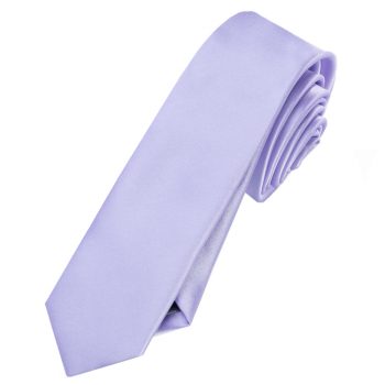 Mens Lavender Lilac Purple Skinny Tie