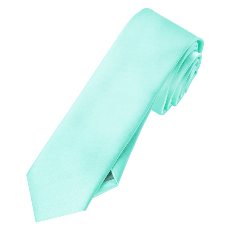 Mens Light Mint Green Tiffany Skinny Tie