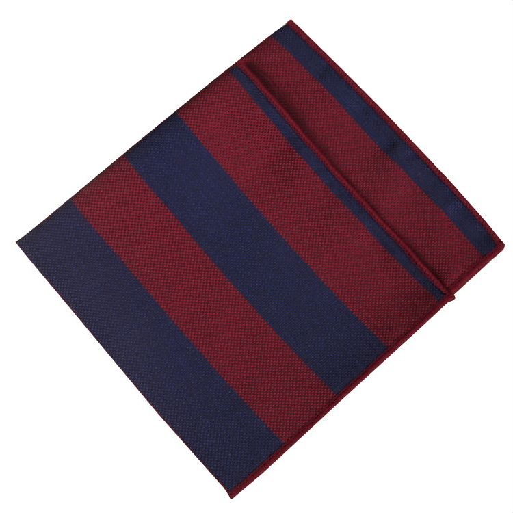 Navy and Red Pocket Square