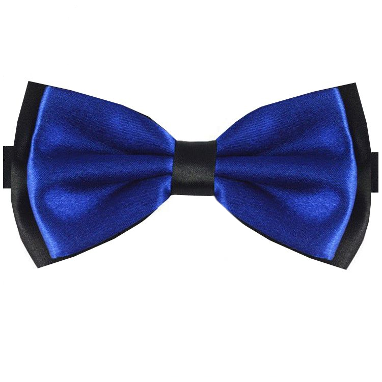 Navy Blue with Black Back Bow Tie