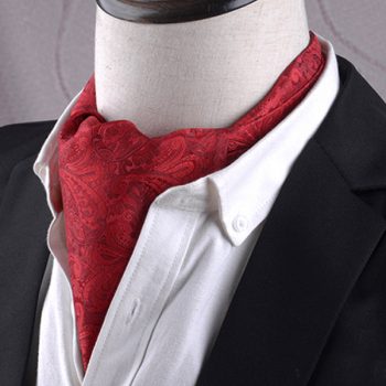 Men’s Red Paisley Ascot Cravat