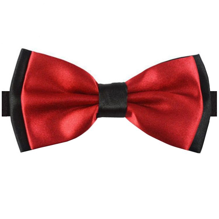 Red with Black Back Bow Tie