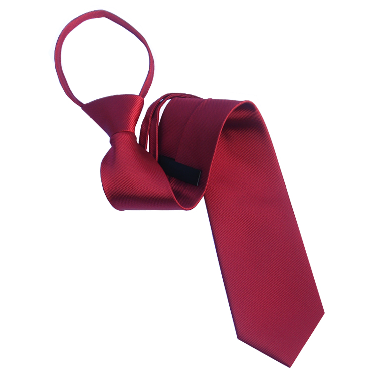 Mens Scarlet Red Zipper Tie