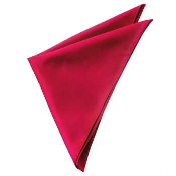Mens Scarlet Red Pocket Square Handkerchief