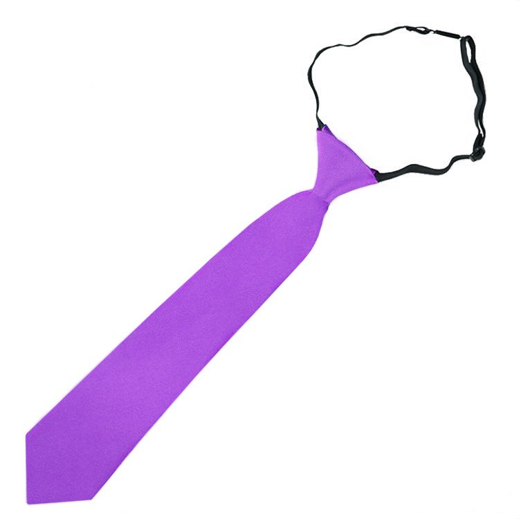 Violet Purple Junior Boys Elasticated Necktie