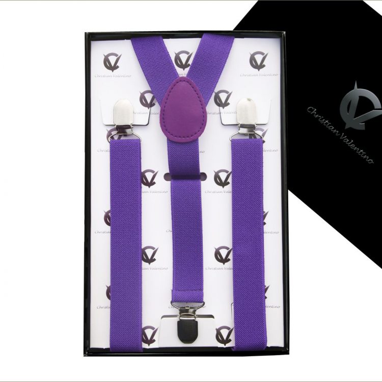 Men's Cadbury Purple Y2.5cm Braces Suspenders