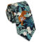 Black Floral With Tigers Tie