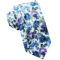 White with Blue & Lilac Flowers Men's Slim Tie