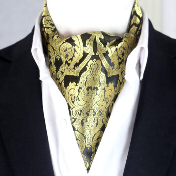 Black With Royal Gold Ascot Cravat