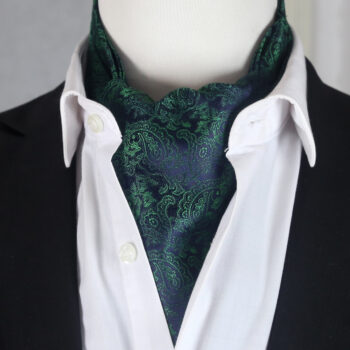 Green & Blue Paisley Ascot Cravat